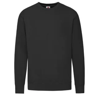 Fruit of the Loom - Sweatshirt für Herren angesetzte Ärmel (Schwarz)