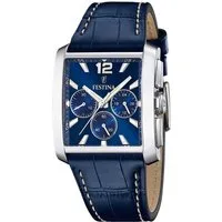 Festina Chronograph F20636/2, Armbanduhr, Quarzuhr, Herrenuhr, Stoppfunktion, Lederarmband