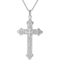 trendor Kette mit Anhänger mit orthodoxem Anhänger 45 mm 925 Silber