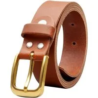 COLOGNEBELT Ledergürtel OM316-SL-Cognac MADE IN GERMANY, Cognac Kürzbar, 100 % Echtleder, Aus einem Stück, Unisex