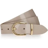 Tamaris Ledergürtel "Ellen Gold" mit 3 cm Breite, in glänzendem Goldton, unifarben