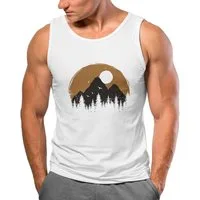 Neverless Tanktop Herren Tank-Top Outdoor Print Natural Badge Logo Wandern Fashion mit Print