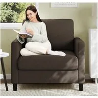 GarveeMore Sofa halbkomprimiertes Einzelsitzsofa,mit abnehmbaren und waschbarenBezügen, 86x82x76CM Lesesessel für das Schlafzimmer, werkzeugloser Aufbau