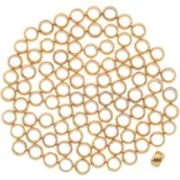 Glorex Bastelperlen Glorex Quetschperlen gold 35 Stück, 3 mm
