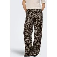 ONLY Schlupfhose ONLARIS LIFE PULLUP TIE PANTS WVN CC mit Leopardenmuster