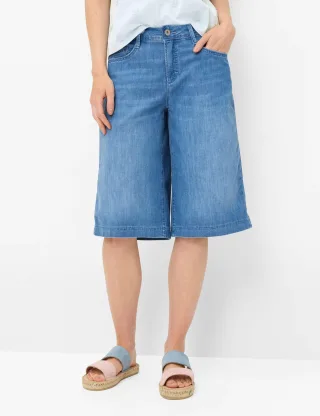 Brax Damen Bermuda Style MAINE B USED LIGHT MEDIUM BLUE, denim blau, Gr. 34