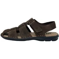 Nowaland Herren Echtleder Sandalen bequem Klettverschluss Sommer Sandale Echtleder, weiches Fußbett, flexibel und alltagstauglich