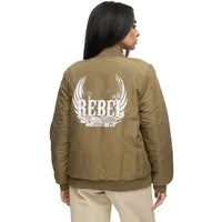 Worldclassca Bomberjacke Worldclassca Bomber Jacke mit REBEL Print Übergangs Freizeit Blouson "REBEL" Print