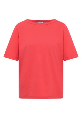 CECIL - Kurzarm T-Shirt aus reiner Baumwolle coral - Gr. - L