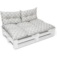 Amilian Dekokissen Dekokissen Set 3-teilig Gartenbank Outdoor 80x120cm + 2 x40x60cm, Gartenbankauflage & Sitzpolster für Outdoor und Europaletten