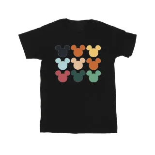 Disney - "Mickey Mouse Heads Square" T-Shirt für Herren (Schwarz)
