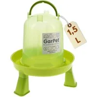 GarPet Wasserspender Geflügeltränke mit Stand Füße grün Hühner Tränke automatisch Wachtel 1.5 l