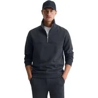 Marc O'Polo Sweatshirt regular fit aus weicher Bio-Baumwolle Troyerkragen mit Reißverschluss
