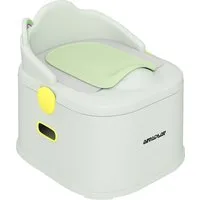 AIYAPLAY Toilettentrainer 3-in-1, abnehmbar, mit Griffe, für Kinder 6-72 Monaten, (Kindertopf, 1-tlg), bis 50 kg belastbar, Kunststoff, Kunstleder, Grau