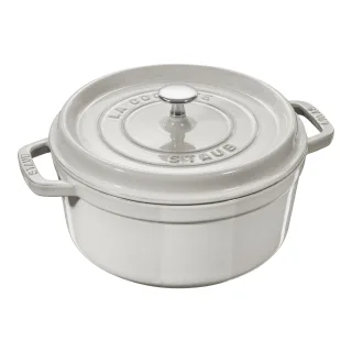 Staub La Cocotte Cocotte 26 cm, rund, Weisser Trüffel, Gusseisen