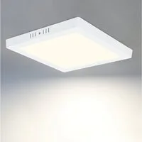 ZMH LED Deckenleuchte Wohnzimmer Quradratisch/Rund Weiß Ø22.5CM Flurlampe Modern für Büro, ‎Flimmerfrei, Energiesparend, Augenschutz, LED fest integriert, Neutralweißes