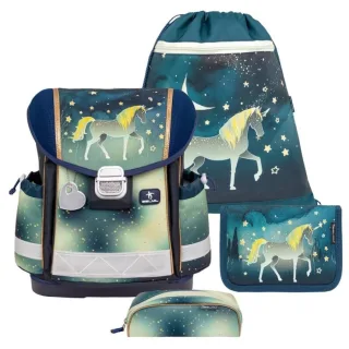 Belmil Schulranzen-Set 4-tlg Mädchen Classy Sparkeling Unicorn | AGR