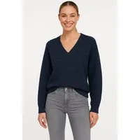 Vero Moda Strickpullover VMBOOM STRUCTURE LS V-NECK PULLOVER BOO