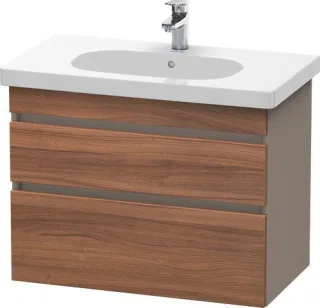 Duravit DuraStyle Waschtischunterbau wandhängend Nussbaum & Basalt Matt 800x453x610 mm - DS648407943 DS648407943