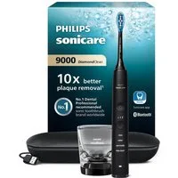 Philips Sonicare Elektrische Zahnbürste DiamondClean 9000 HX9911, Aufsteckbürsten: 1 St., mit Schalltechnologie, Ladeglass, USB-Reiseetui