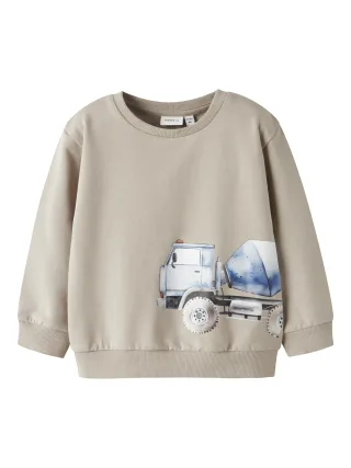 NAME IT - NMMNARINA LS NREG SWEAT BRU BOX island fossil - Gr. - 116
