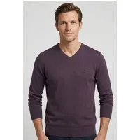 FYNCH-HATTON Strickpullover aus Baumwolle, mit V-Ausschnitt, hüftbedeckende Passform