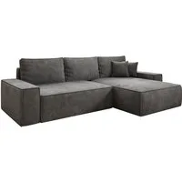Luxusbetten24 Schlafsofa Designer Sofa Lunaro in Cord, mit Stauraum und Schlaffunktion