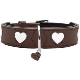 Hunter Hundehalsband love braun XL-XXL