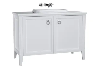 VitrA Valarte Set 118 cm Einbauwaschtisch + Waschtischunterschrank 2 Türen Weiß Matt,62174 62174