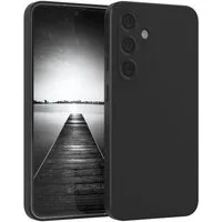 EAZY CASE Handyhülle für Samsung Galaxy S25 Hülle Silikon 6,2 Zoll, Silikon Schutzhülle mit Kameraschutz kratzfest Back Cover Etui Schwarz