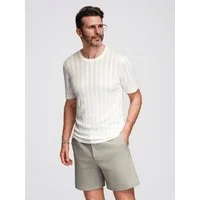 OMBRE T-Shirt Herren-Pullover aus durchbrochenem Gewebe mit Rundhalsausschnitt