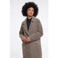 Rino & Pelle Longstrickjacke mit Reverskragen und feinem Muster