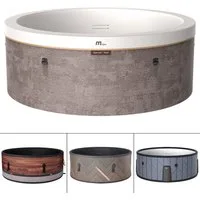 BRAST Whirlpool MSpa Verto-Serie, 5 Modelle, In- Outdoor Pool, Winterfest, Aufstellbecken, (MSpa Cocoon für 6 Personen mit Schaumstruktur, Ø180x65cm, 130 Massagedüsen in 3 Intensitäten), einfache Steuerung per App