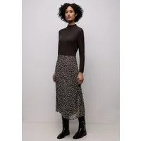 STREET ONE Midikleid mit plissiertem Rockteil