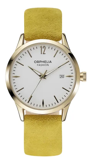 Orphelia Fashion Wildleder Damenarmbanduhr Gelb OF711821