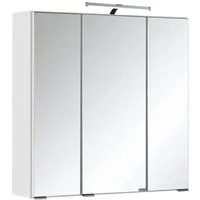 welltime Spiegelschrank Texas Spiegel Badmöbel Badschrank Badspiegel Bestseller mit 3 Türen, Breite 60cm, wahlweise mit LED, Badezimmerspiegelschrank