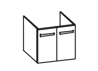 Artiqua 413 Waschtischunterschrank für Smyle Square 500229 (ehem. 120560) Riviera Eiche quer NB, 413 413-WU2T-K146-7179-438