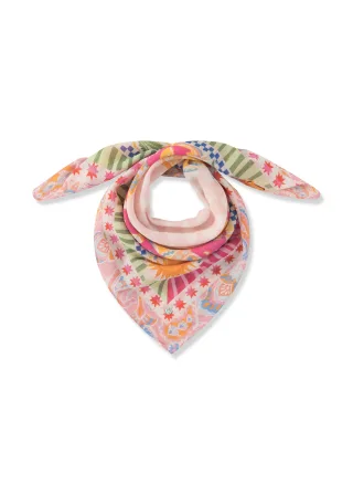 3er PACK - Bandana aus feiner Modal-Baumwoll-Mischung mit Mustermix und AMORE-Schriftzug pink - Gr. - one size