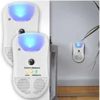 Casativo Insektenfalle 3in1 Ultraschall Insektenvertreiber PIR Sensor Nachtlicht 30 qm 3 LEDs, Ultraschall-Frequenz 25 kHz, Leistung 2 Watt, 128 g