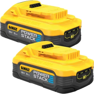 DEWALT XR Powerstack Akku 18V 5,0 Ah 2er-Set - DCBP518H2-XJ