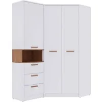 Marmex Möbel Schrank-Set GRANT SET 15N Mehrzweckschrank-Set Eckmöbelset, (2-St), Scharniere Soft-Close, Vollauszug der Schubladen