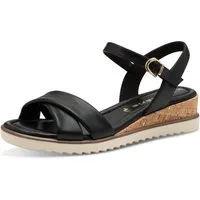 Tamaris Sandalette, Keilabsatz, Sommerschuh, Riemchensandale mit Schnallenverschluss