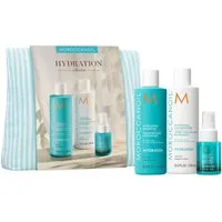 moroccanoil Haarpflege-Set Hydration Geschenkset mit Beautybag, 3-tlg., Intensive Feuchtigkeit und Pflege für trockenes Haar