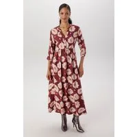 Aniston SELECTED Maxikleid fantasievolle und malerische Blütenmusterung - NEUE KOLLEKTION