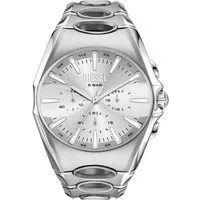 Diesel Chronograph D-CURVE DZ4694, Quarzuhr, Armbanduhr, Herrenuhr, Edelstahlarmband, analog