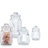 Zeller Present Vorratsglas Nostalgie, Glas, (Set, 4-tlg), nostalgisches Design