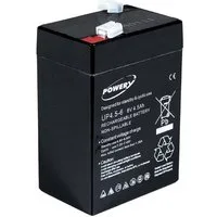 Powery Blei-Gel Akku 6V 4,5Ah Bleiakkus 4500 mAh (6 V)