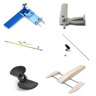 B061 B068 DIY RC Boat Spare Parts 1914 3000KV Brushless Motor Rudder Soft Drive Shaft Propeller Models Accessories Bag