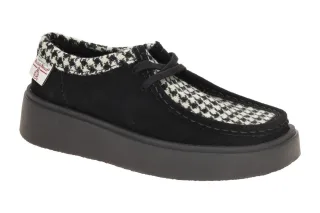 Clarks 26184945 4 TORVIEW Damen Schn?r-Halbschuhe Schwarz bequem Plateau Moka...