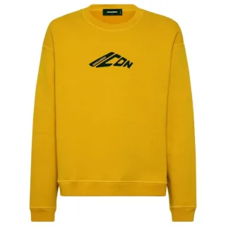 Dsquared2 Icon New Generation Relax Fit Gelbes Sweatshirt